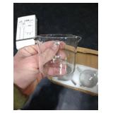 Espresso Cups Set of 2, 4 Oz Espresso Shot Glass with Handle Double Spout Cups Clear Glass Milk Cup Coffee Accessories Great for Making Coffee Desserts Salad Dressing