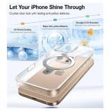TORRAS for iPhone 16 Pro Max Case Clear with Stand, [Fit for MagSafe][Shockproof Military Grade Protection] Slim Magnetic Phone Case for iPhone 16 Pro Max 6.9 2024, Clear