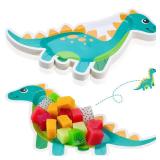 meekoo 24 Pcs Dinosaur Party Paper Plates Dinosaur Theme Party Decorations for Dinner Dessert Picnic Birthday Wedding Baby Shower