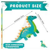 meekoo 24 Pcs Dinosaur Party Paper Plates Dinosaur Theme Party Decorations for Dinner Dessert Picnic Birthday Wedding Baby Shower