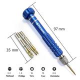 5-in-1 Multifunctional Small Screwdriver, PTSLKHN S2 Steel Magnetic Screwdriver Kit for Eyeglass, Sunglasses, Electronics, Cellphone, Jewelry and More