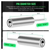 Vorynne Weight Stack Pin Extender for Gym Cable Machine & Home Gym, 10 mm, Allowing Additional Olympic Weight Plates, Made of Durable Steel for Secure and Long-Lasting Use