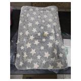 Fogkiss Dog Bed Mat, Reversible Crate Pad & Durable Dog Bed - Machine Washable Kennel Mat with Ultra Soft for Medium Dogs (Cool/Warm), 30 x 20, Grey&Star