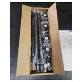 ENJOYBASICS 2 Pack Adjustable Spring Tension Curtain Rods 32 to 66 Inches, Stainless Steel Matte Black Shower Rod No Drilling for Window, Bathroom, Closet, Room Divider, 7/8 Diameter