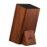 ENOKING Universal Knife Block without Knives, Acacia Wood Knife Holder/Knife Organizer with Removable Plastic Bristles for Kitchen Counter Knife Storage Rack