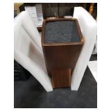 ENOKING Universal Knife Block without Knives, Acacia Wood Knife Holder/Knife Organizer with Removable Plastic Bristles for Kitchen Counter Knife Storage Rack