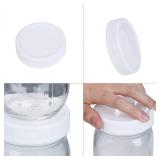 2 Dozen Regular Mouth Lids Mason Jar Lids Plastic Storage Caps for Mason Canning Jars and More, Standard, Dia 70mm, White