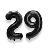 AULE 40 Inch Large 29 Number Balloons Black, Big Foil Number Balloons, Giant Helium Happy 29th Birthday Party Decorations for Man and Women, Huge Mylar Anniversary Party Supplies
