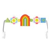 iGRATENS Baby Bjorn Bouncer Toy Bar - Toy Bar for Baby Bouncer Seat Balance Soft & Bliss, Brightly Colored Shape, Develop Motor Skills, Wooden Toys, Environmentally Friendly Paint, Rainbow