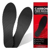 1 Pair Carbon Fiber Insole for Men & Women: 1.2mm Thick Rigid Shoe Insert Support Turf Toe, Foot Fractures, Hallux Rigidus & Limitus for Sports, Hiking, Trekking - Alternative to Post Op Shoe, 285mm