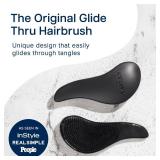 Crave Naturals Glide Thru Detangling Brush, Detangler Brush for Curly, Straight, Wet and Dry Hair Comb for Adults and Kids, Hair Accessories for Women, Black