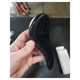 Crave Naturals Glide Thru Detangling Brush, Detangler Brush for Curly, Straight, Wet and Dry Hair Comb for Adults and Kids, Hair Accessories for Women, Black