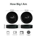 Zoeeker Bar Glass Rimmer for Margarita and Cocktail, Ceramic Salt Sugar Glass Rimmer Sugar Container for Cocktails Home Bar Accessories Set of 2, Black