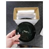 Zoeeker Bar Glass Rimmer for Margarita and Cocktail, Ceramic Salt Sugar Glass Rimmer Sugar Container for Cocktails Home Bar Accessories Set of 2, Black