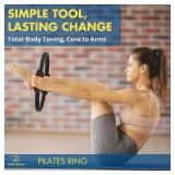 ProBody Pilates Fitness Circle 14 Inch Pilates Ring for Yoga and Other Workouts, Focusing on Toning Inner Thighs, Arms, Core and Back, at Home Pilates Equipment (Black)