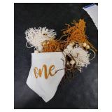 Boho Sun Tassel Highchair Banner - Boho Garland with Wood Bead, Yarn, Neutral Decorations, 1st Birthday High Chair Banner (Sun Brown)