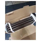 TONIAL1 Inch Double Curtain Rods for Windows 66 to 120 Inches (6-12ft), Heavy Duty Decorative Drapery Rod for 32 to 144 Inches (5.75-11.7ft) with Classic Cap Finial, Bronze