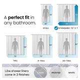 LiBa Bathroom Shower Curtain Waterproof Plastic Shower Curtain Premium PEVA Non-Toxic with Rust Proof Grommets Clear 8G Bathroom Accessories 72x72