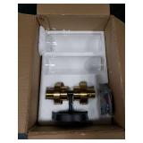 Emak Black and Gold Vanity Lights for Mirror, Modern 22 Inch Bathroom Light Fixtures with Clear Glass Shade, 2-Light Cylinder Wall Sconce for Bathroom, Bedroom, Hallway, VL085-BKBGD-2