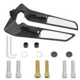 Anlseiod Motorcycle Mirrors Universal Adjustable 10MM / 8MM for Duke 390 250 MT-07 Kawasaki Z400 Z650 Z900 Z1000 Stealth Mirrors Motorcycle Wind Wing Side Mirrors Rotating Rear View Mirror left right