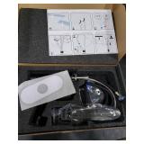 Besfelos Bathroom Sink Faucet with Pull Out Sprayer, Single Handle Modern Bathroom Basin Faucet with Pop-up Sink Drain Stopper & Deck Plate 1 or 4-inch Centerset 3 Hole, Matte Black