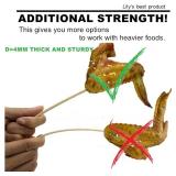 6 Natural Bamboo Skewers for BBQ,Appetiser,Fruit,Cocktail,Kabob,Chocolate Fountain,Grilling,Barbecue,Kitchen,Crafting and Party. F=4mm, More Size Choices 8/10/12/14/16/17.5/30/36(200 PCS)