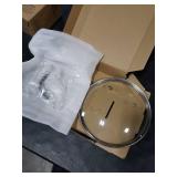 7 Inch Tempered Glass Lid, Steam Vented Cookware Cover, Dishwasher & Oven Safe up to 400F, Universal Replacement for Pans & Skillets, 304 Stainless Steel Rim with Arc Handle