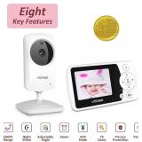 VTimes Baby Monitor No WiFi 2.4 Screen, Video Baby Camera Monitor Night Vision, 1000ft Range, 2X Zoom, Ideal for Elderly Pet (NO Charging Plug)