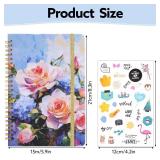 Lined Spiral Notebook, 140 Pages College Ruled Journal for Women A5 Journaling Notebooks for Work & Note Taking Perfect for Men Women Office Home School, 5.9 x 8.3-Pink Flower