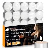 Tealight Candles - Tea Lights Candles Unscented Tea Tree Lights Mini Votive with Cotton Wick for Decorating Home,Pool,Shabbat,Wedding,Emergencies,Christmas,Halloween,Parties, Spas