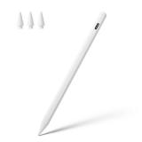 Stylus Pen for iPad A16 11th 10th 9th 8th 7th 6th Generation, iPad Pro 12.9 11 13 inch M4, iPad Air M3 M2 5th 4th 3rd Gen, iPad Mini A17 Pro 7 6 5, for Apple Pencil Pro 1st 2nd Gen Alternative (White)