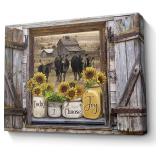 Sunflower Joy Mason Jar Wall Decor