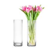 4pk Tall Cylindrical Glass Vases