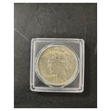 1922 Peace Dollar Coin 90% silver in protective capsule