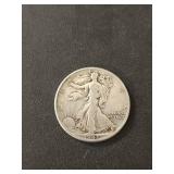 1943 Walking Liberty Half Dollar Coin 90% Silver