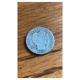 1912 Barber Dime Coin 90% Silver