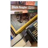 Lot of mixed books (25+) includes vintage books, National Geographic magazines, the obstacle is the way by Ryan Holiday, books by Faye Kellerman, and more