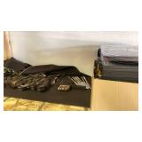 Lot of unpicked items includes American Craftsman by Stanley Flatware Set, Vynil record player, and more