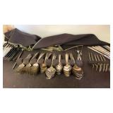 Lot of unpicked items includes American Craftsman by Stanley Flatware Set, Vynil record player, and more