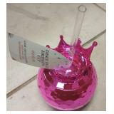 Pink Disco Ball Crown Drinking Cup