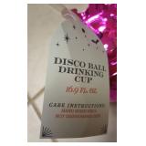 Pink Disco Ball Crown Drinking Cup