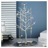 Branch Jewelry Rack with metal tray, Luxury color, Tree Tower Rack Hanging Organizer for Ring Earrings Necklace Bracelet, Suitable for living rooms, bathrooms, offices, etc. - Retail: $23