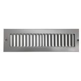 HVAC Premium 2 x 10" [Duct Opening] Toe Kick Vent Grille - HVAC Register Cover [Outer Dimensions: 3.5 X 11.5] - Grey - Retail: $9"