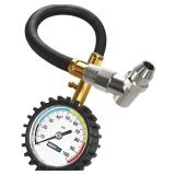 Tire Pressure Gauge 100 PSI - Large Dial Numbers & 45° Angle Chuck, Accurate Air Pressure Gauge for Tires - Retail: $16
