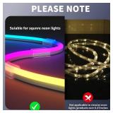 Neon Rope Light Clips Mounting - 30Pcs Clear Waterproof LED Strip Clip Brackets - Adhesive Wall Mount Holder for Govee and Other Neon LED Lights Strips (Not Support H61A2 & H61A0) (clip bracket only) 