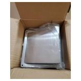 4 Inch Outside Dryer Vent Cover Walls External Extractor Fan Cover Outdoor Exhaust Vent Cap Stainless Steel Dryer Wall Vent Cushioned Non Return Flap with Sealing Gasket (Silver) - Retail: $24