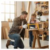 6 Inch Mini Hacksaw and Mitre Block Set, Adjustable Miter Box and Saw Set with 2 Spare Blades, Aluminum Cutting Saw Hack Saws for Woodworking, Hacksaw, Metal Cutting (Yellow) - Retail: $8