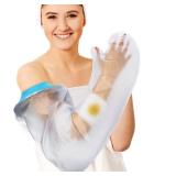 Cast Covers for Shower Arm Adult Waterproof Long full Protector Cover Soft Comfortable Watertight Seal to Keep Wounds Dry Bath Bandage Broken Hand, Wrist, Finger, Elbow Reusable Durable After Surgery 