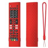 Hi Color Silicone Case Cover for LG TV Remote AKB75095307 AKB75375604 AKB74915305 Silicone Protective Sleeve for LG Smart TV (red) - Retail: $9