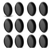 12 Pack Closet Door Finger Pulls, 2-1/16 Round Sliding Handles, Bypass Pulls Recessed Door Pulls, Cabinet Pulls, Pocket, Easy Snap No Drill, Matte Black - Retail: $10